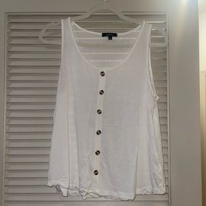 Ambiance White Top with Buttons